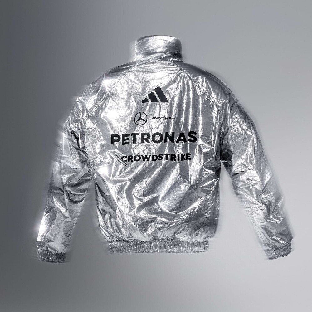 Cool Chrome: adidas x Mercedes-AMG PETRONAS F1 Team Silver Jacket Pro